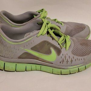 Nike Women's Free Run 3 Size 8 Grey/Volt (510643-031) Neon Green Diamond Running
